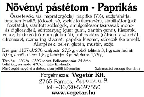 Mandy növényi pástétom - paprikás - 200g