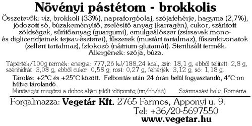 Mandy növényi pástétom - brokkolival - 120g