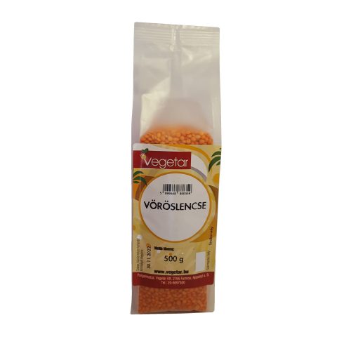 Vegetár Vöröslencse 500g