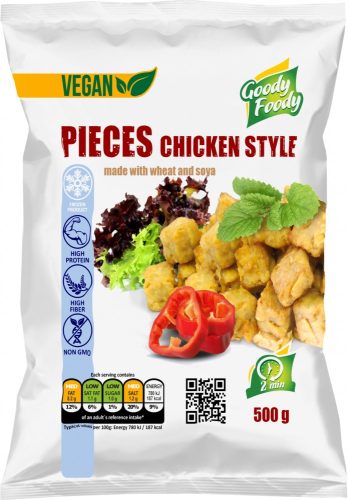 Goody foody - vegan kockák - csirkehús ízű - 500g mirelit