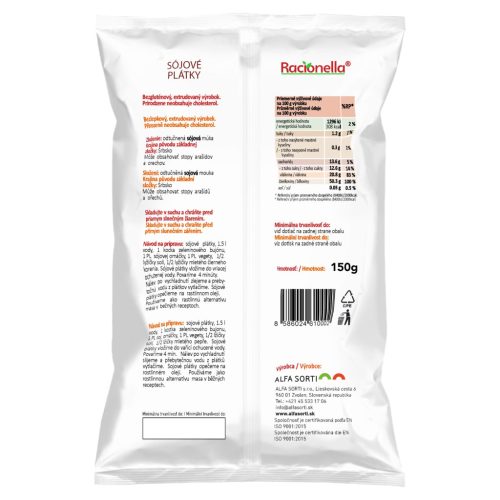 Racionella Szójaszelet 150g