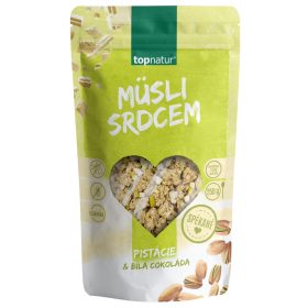 Müzli szívvel - pisztácia - fehér csokoládé - 250g